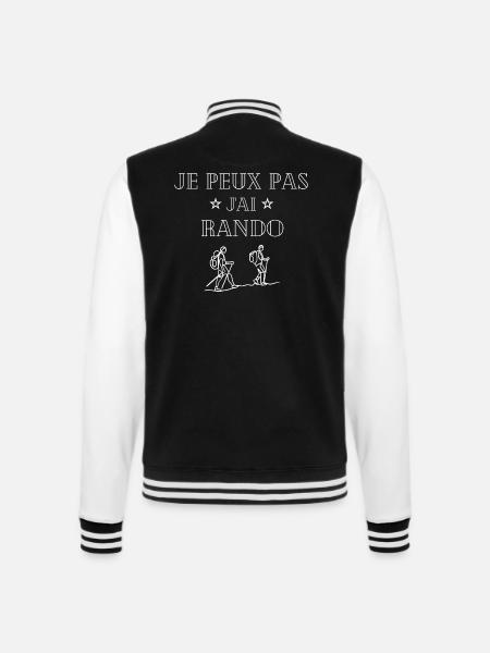 I can't I hiked - College Sweat Jacket - black/white