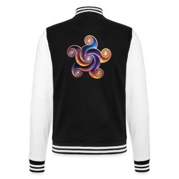 Crop Circle Etchilhampton, UK, 08/08/2022 - College Sweat Jacket - black/white - Back - Marisol (170cm)