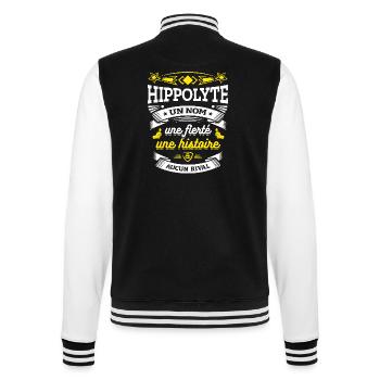 HIPPOLYTE UN NOM UNE FIERTÉ AUCUN RIVAL - Veste Teddy - noir/blanc - Dos - Marisol (170cm)
