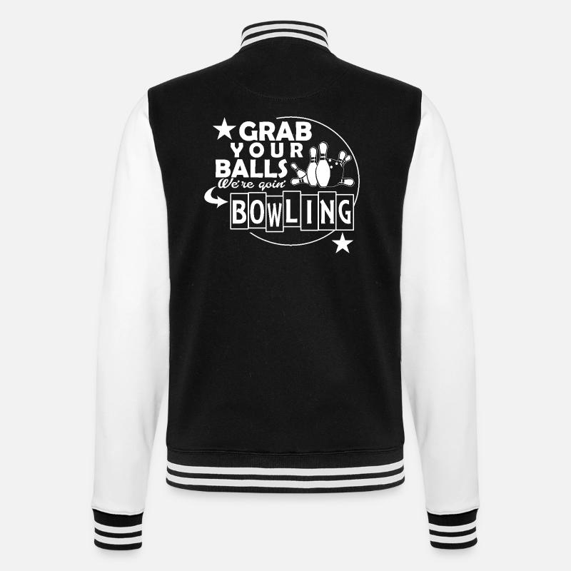 Bowling Attrapez vos boules - Veste Teddy - noir/blanc