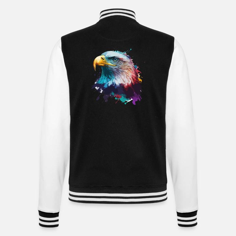 Splash Eagle - College Sweat Jacket - black/white