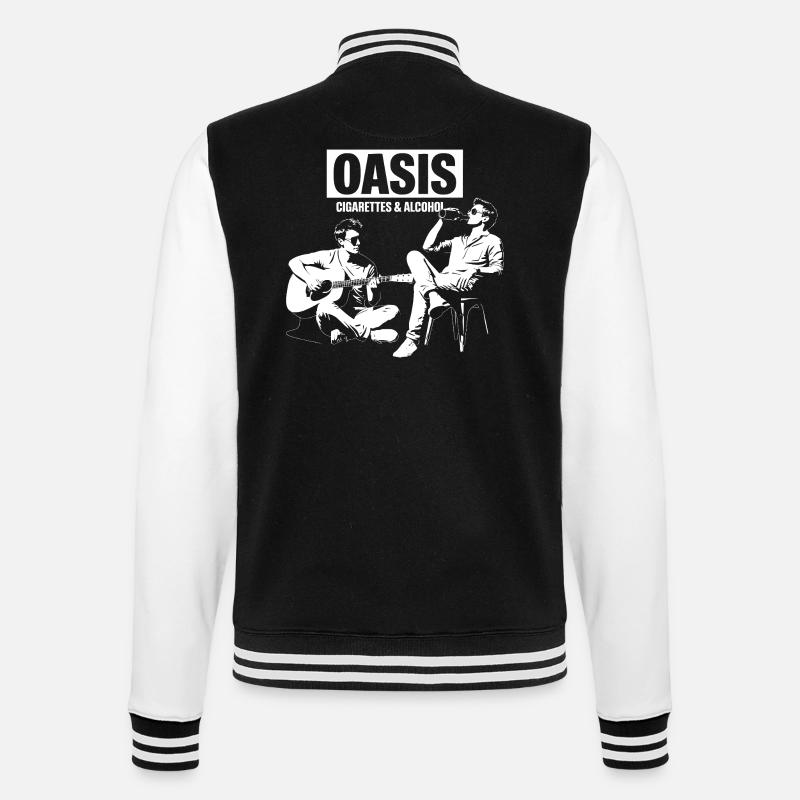 Cigarettes & Alcohol - Definitely Maybe - College-Sweatjacke - Schwarz/Weiß