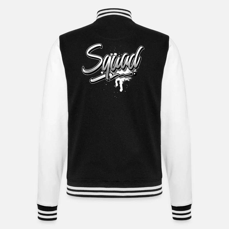 Squad - College-Sweatjacke - Schwarz/Weiß