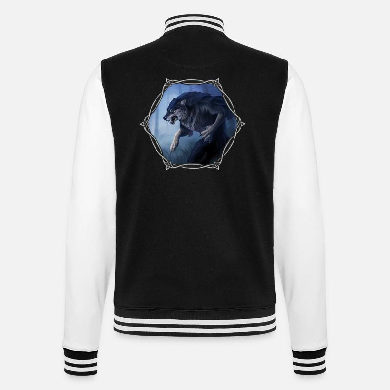 Werwolf - College-Sweatjacke - Schwarz/Weiß