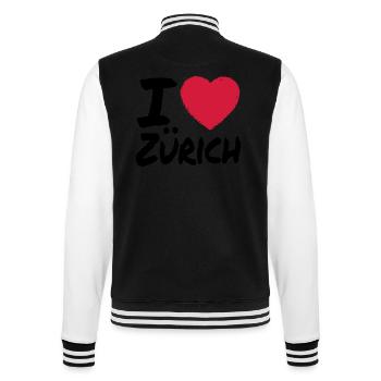 I Love Zürich - College-Sweatjacke - Schwarz/Weiß - Hinten - Marisol (170cm)