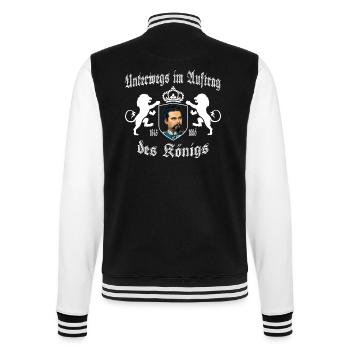 Unterwegs im Auftrag... - College-Sweatjacke - Schwarz/Weiß - Hinten - Marisol (170cm)