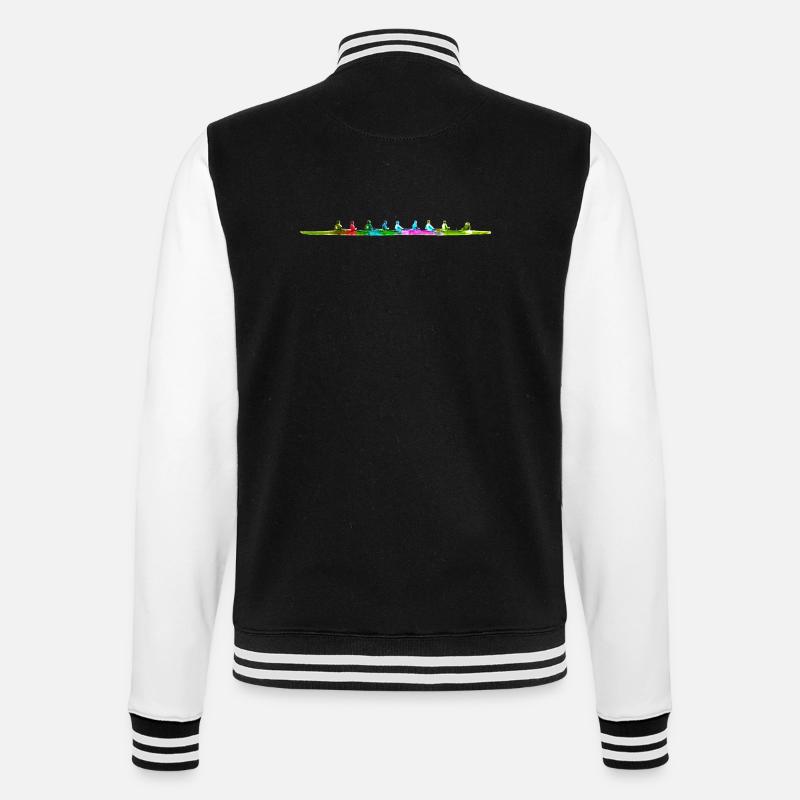 Buntes achter Ruderboot - College-Sweatjacke - Schwarz/Weiß