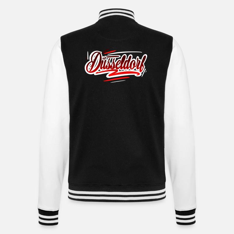 Düsseldorf - College-Sweatjacke - Schwarz/Weiß