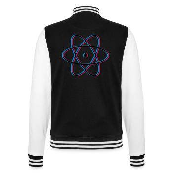 3d atome molécule recherche science étudiant wi - Veste Teddy - noir/blanc - Dos - Marisol (170cm)