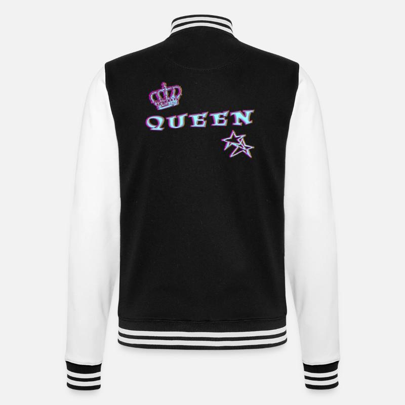 Queen - Veste Teddy - noir/blanc