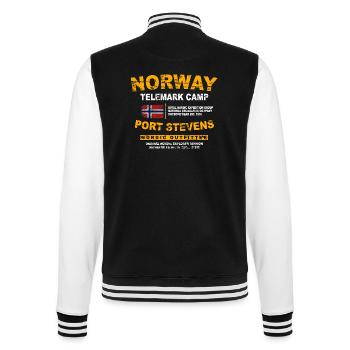 Norway - Norge - Norwegen - Vintage Flag - College-Sweatjacke - Schwarz/Weiß - Hinten - Marisol (170cm)