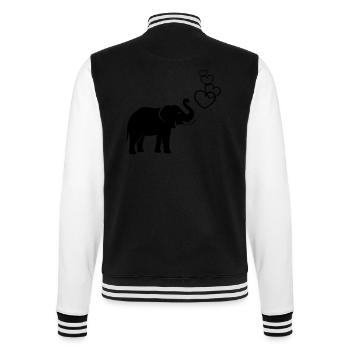 elefanten_love_02 - Veste Teddy - noir/blanc - Dos - Marisol (170cm)