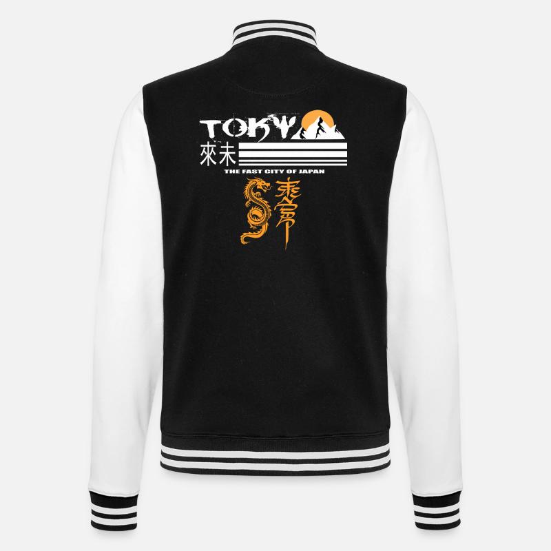 Tokyo Orange - Veste Teddy - noir/blanc