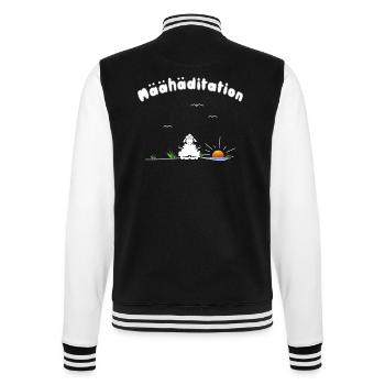 Meditation - College-Sweatjacke - Schwarz/Weiß - Hinten - Marisol (170cm)