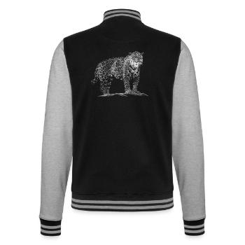 Leopard - College Sweat Jacket - black/heather grey - Back - Marisol (170cm)