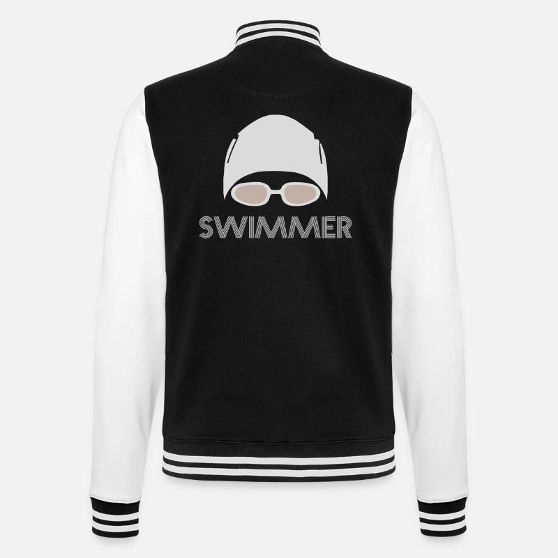 Nageur - Veste Teddy - noir/blanc