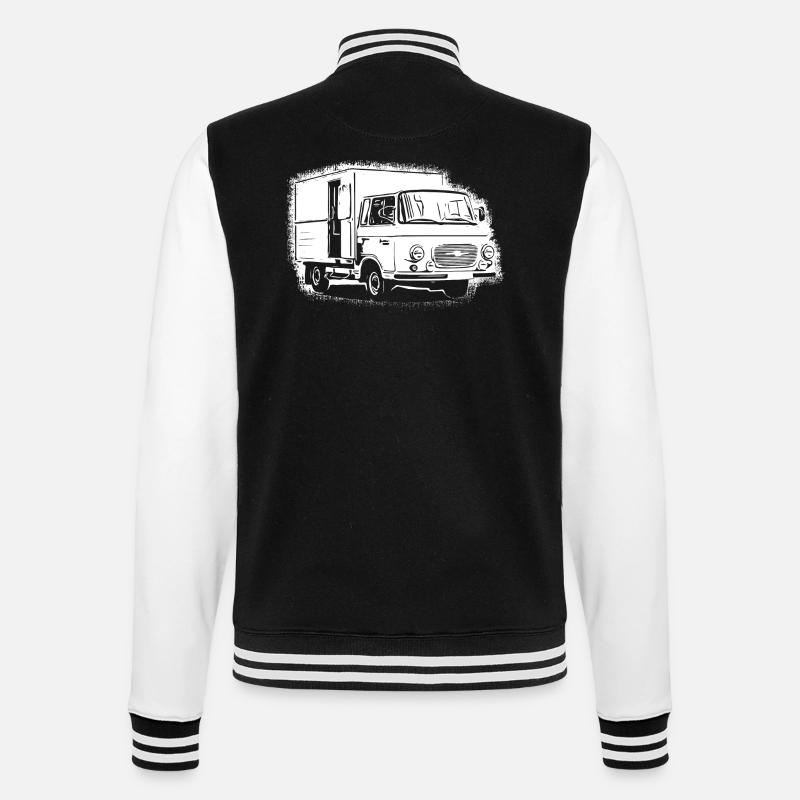 Barka's panel van GDR - College Sweat Jacket - black/white