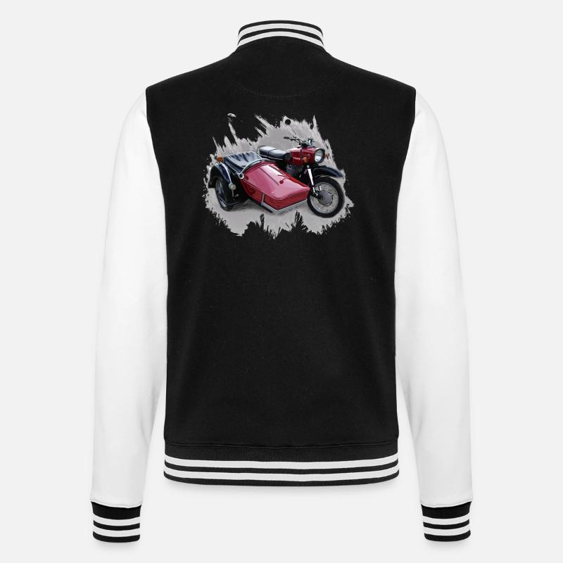 Simson Schwalbe Duo - College-Sweatjacke - Schwarz/Weiß
