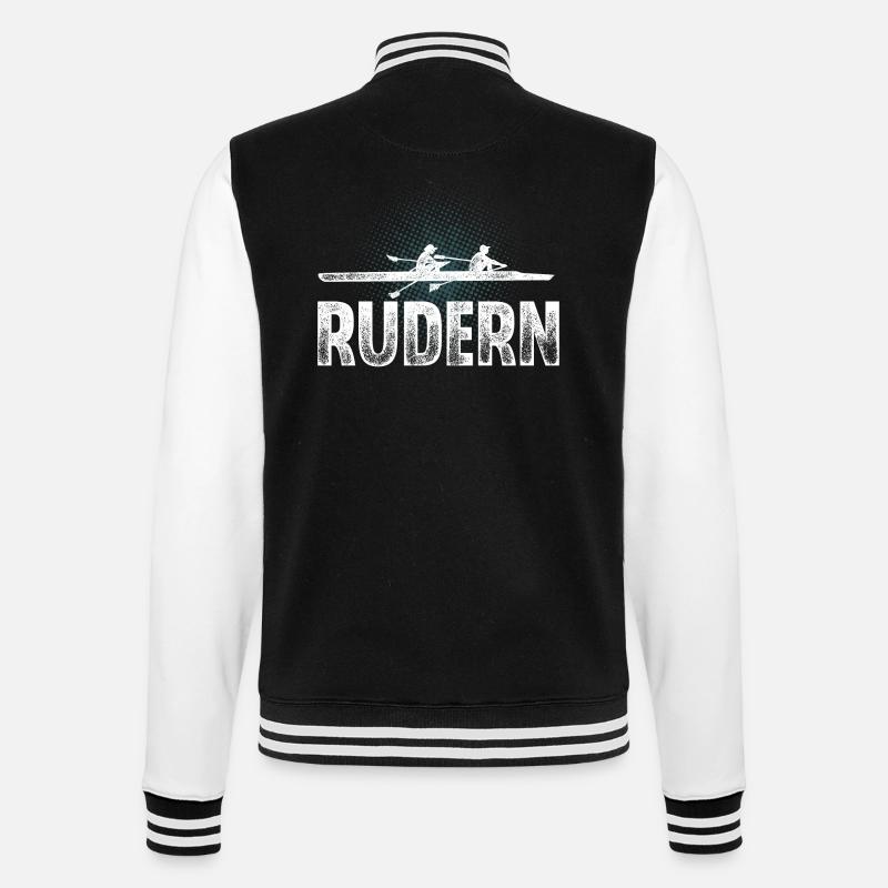 Rudern Ruderer Ruderboot - College-Sweatjacke - Schwarz/Weiß
