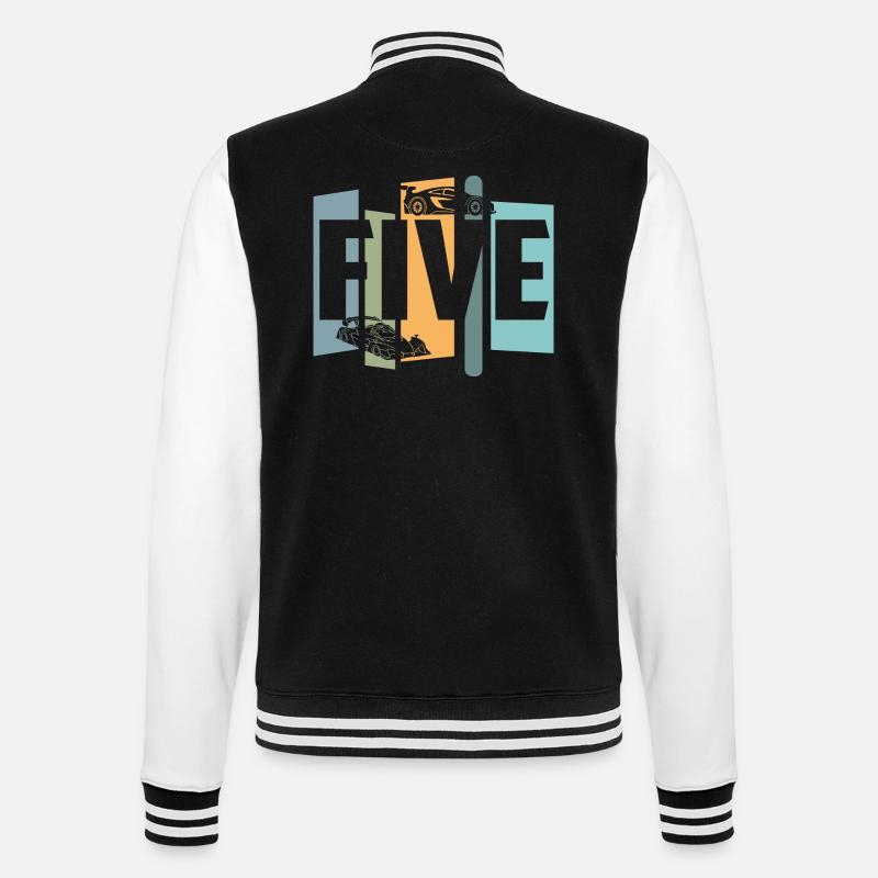 Five years old - College Sweat Jacket - black/white