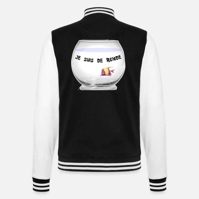 Poisson - Veste Teddy - noir/blanc