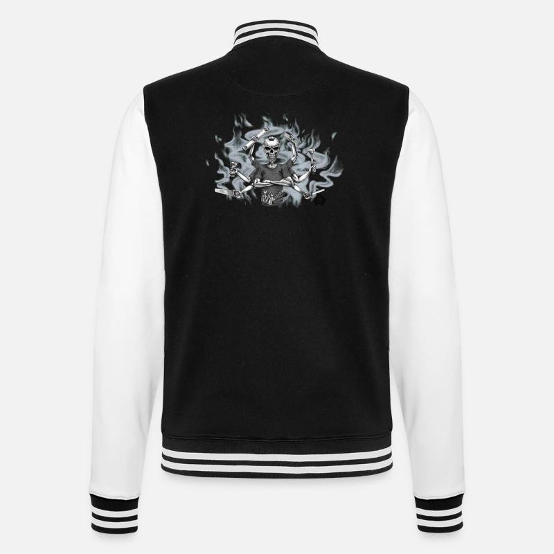 Polyvalent, polyvalent, gardien, artisan - Veste Teddy - noir/blanc