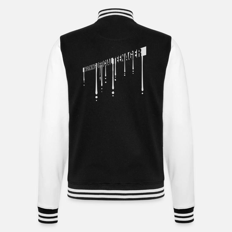 avertissement citation officielle d’adolescent - Veste Teddy - noir/blanc