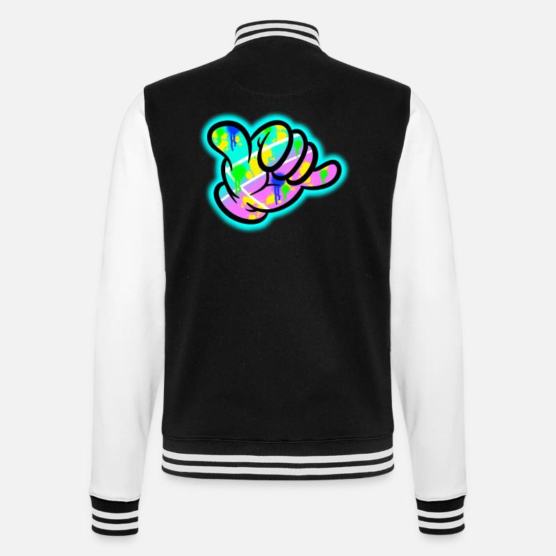 Explosion des couleurs du graffiti Shaka - Veste Teddy - noir/blanc