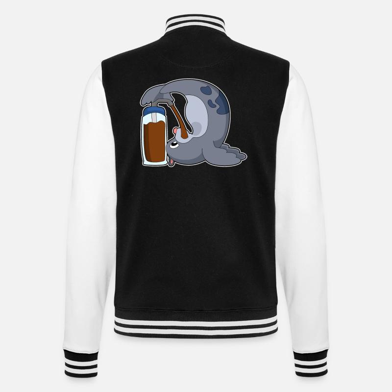 Café Seal - Veste Teddy - noir/blanc
