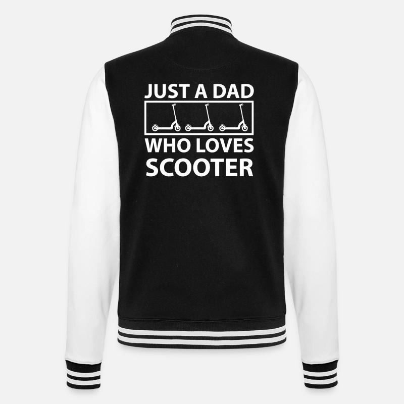 E-Scooter E-Roller Scooter - College-Sweatjacke - Schwarz/Weiß