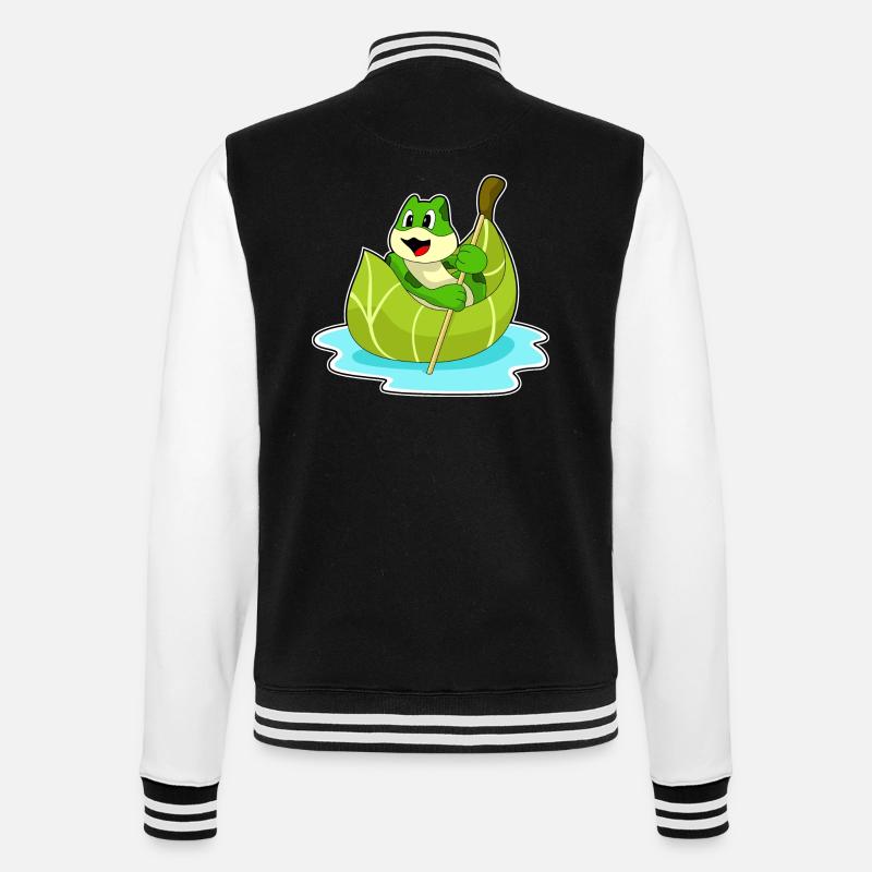 Frosch Boot - College-Sweatjacke - Schwarz/Weiß