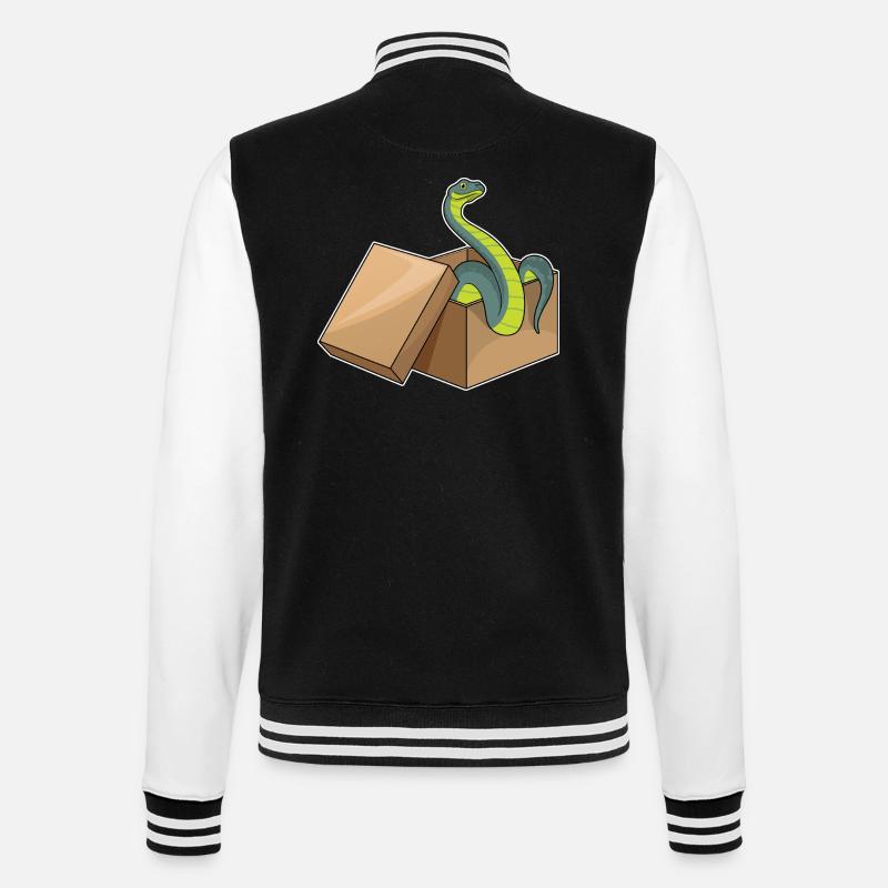 Schlange Karton - College-Sweatjacke - Schwarz/Weiß