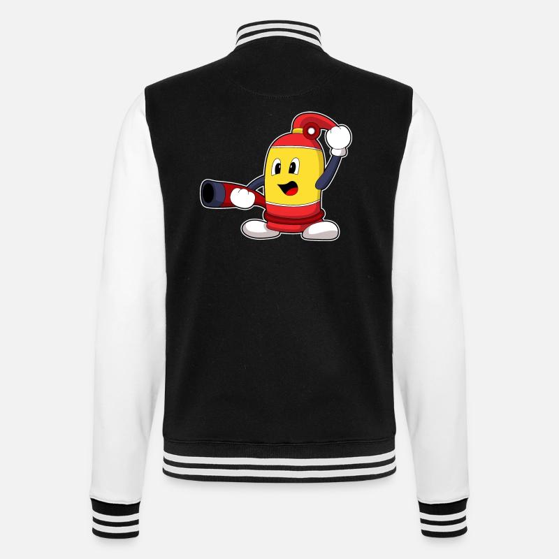 Firefighter Fire Hose Fire Brigade - College Sweat Jacket - black/white