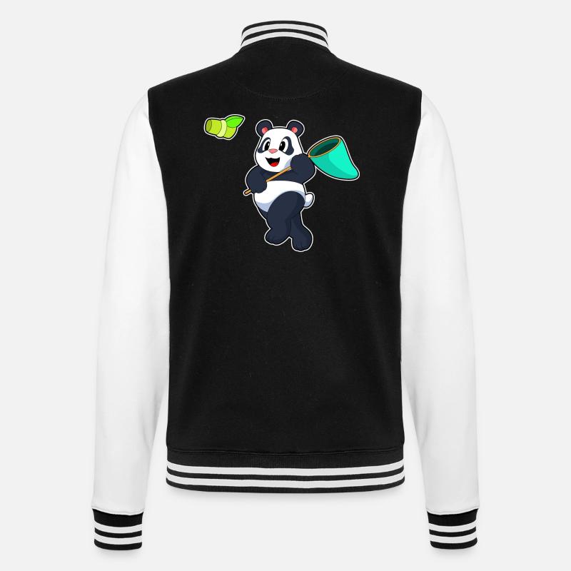 Panda Landing Net Bambou - Veste Teddy - noir/blanc