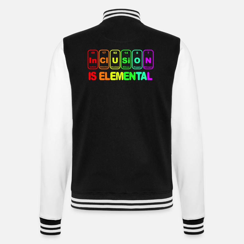 Inclusion is elementary # - College Sweat Jacket - black/white