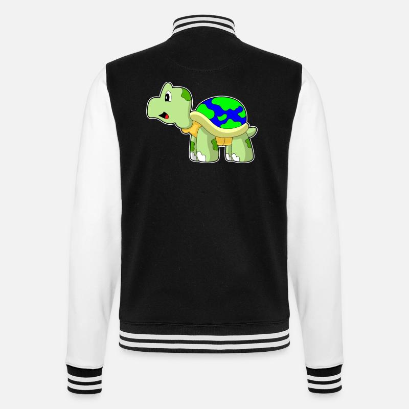 Turtle Earth Globe - College Sweat Jacket - black/white