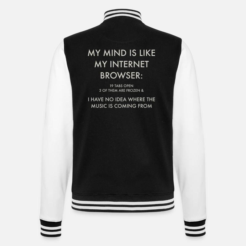 MY MIND - College-Sweatjacke - Schwarz/Weiß