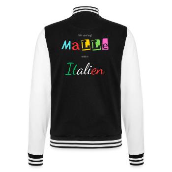 Malle Italien - College-Sweatjacke - Schwarz/Weiß - Hinten - Marisol (170cm)