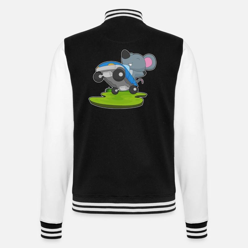 Mouse Auto - College Sweat Jacket - black/white