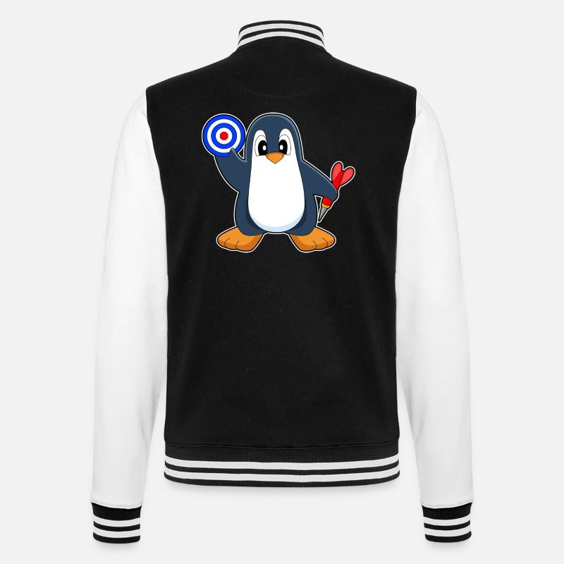 Cible de fléchettes Penguin Dart - Veste Teddy - noir/blanc