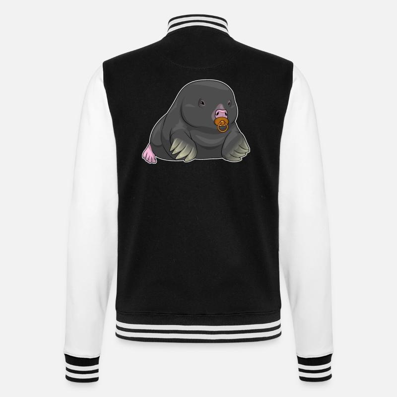 Maulwurf Schnuller - College-Sweatjacke - Schwarz/Weiß