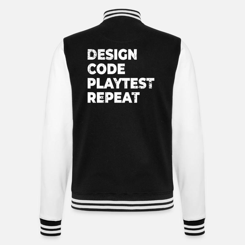Game Development Progress - College Sweat Jacket - black/white