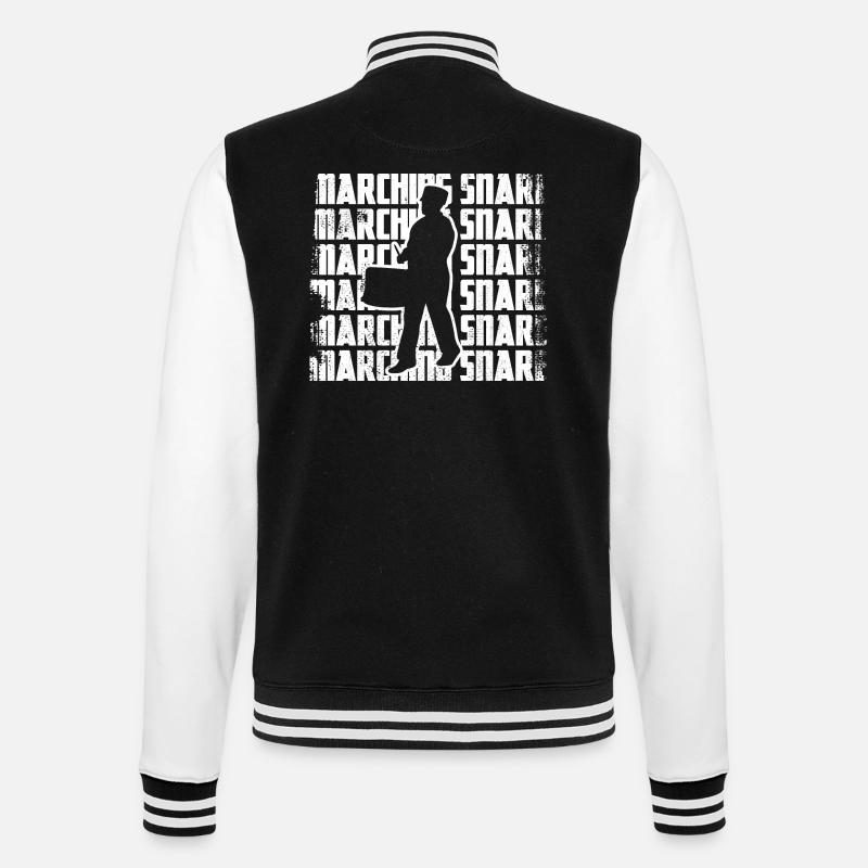 Lustiger Schnarrtrommler - College-Sweatjacke - Schwarz/Weiß