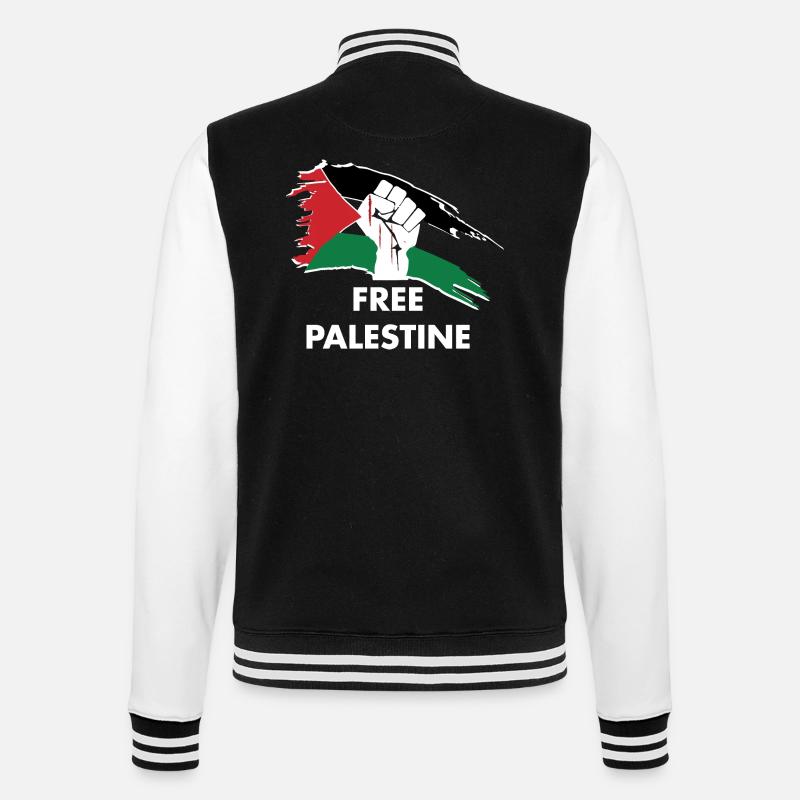 Palestine libre - Veste Teddy - noir/blanc