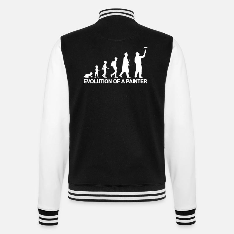 Development from child to painter - College Sweat Jacket - black/white