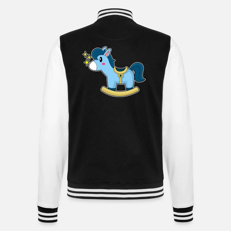 Cheval à bascule - Veste Teddy - noir/blanc