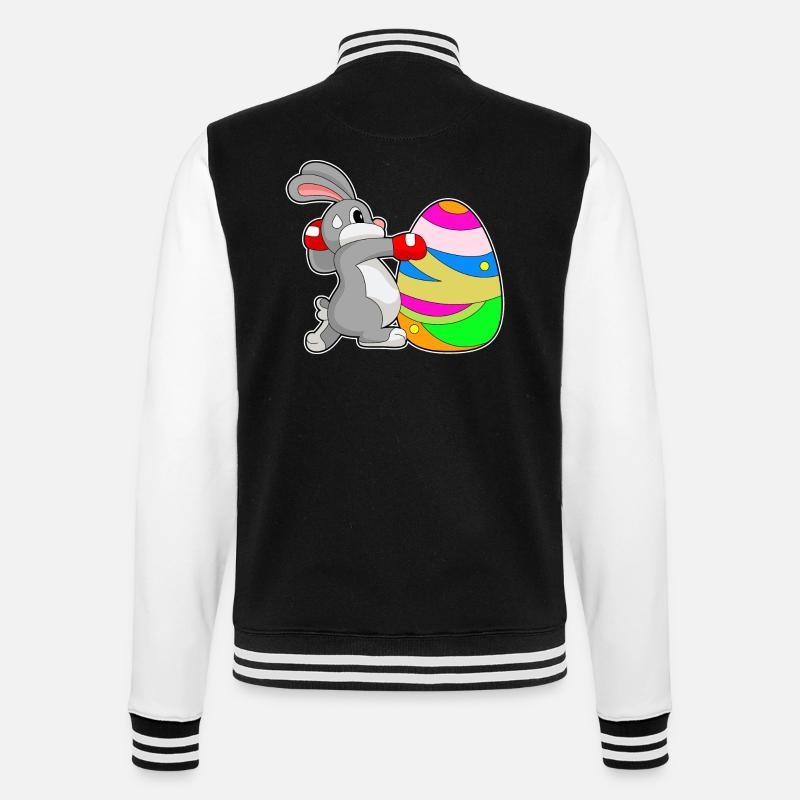 Bunny Easter Boxes - College Sweat Jacket - black/white