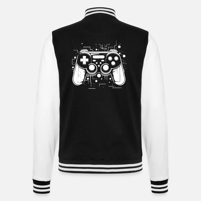 Game Controller - College-Sweatjacke - Schwarz/Weiß