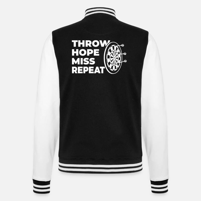 lancer, espérer, manquer, répéter - Veste Teddy - noir/blanc