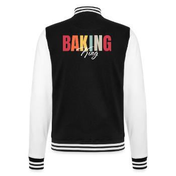 Baking King Baker King - College Sweat Jacket - black/white - Back - Marisol (170cm)